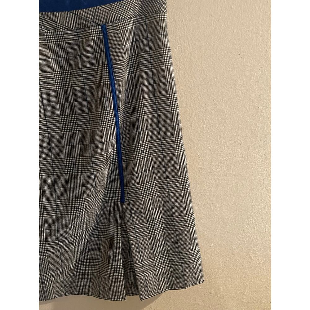 Lane Bryant Plaid A-Line Skirt Blue Trim Size 14 - Picture 4 of 11